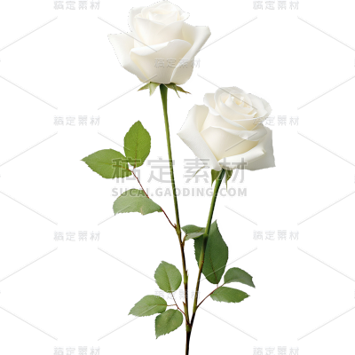 植物实景白色玫瑰元素素材