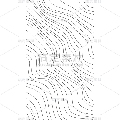 通用贴纸黑色白色曲线条纹纹理