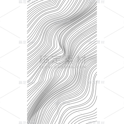 通用贴纸黑色白色曲线条纹纹理