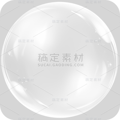 通用白色透明气泡冒泡元素贴纸