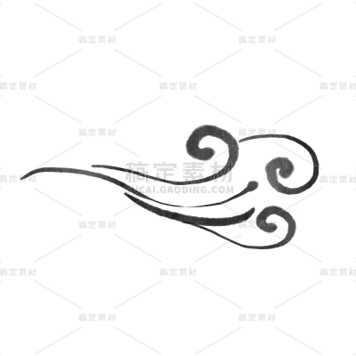 中国风插画贴纸-祥云