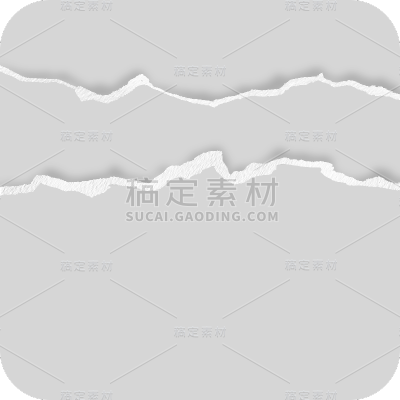 特效白色撕纸边缘元素素材