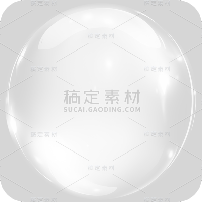 通用白色透明气泡冒泡元素贴纸