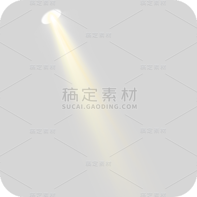 手绘-金色舞台灯光装饰元素6