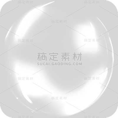 通用白色透明圆形气泡元素贴纸