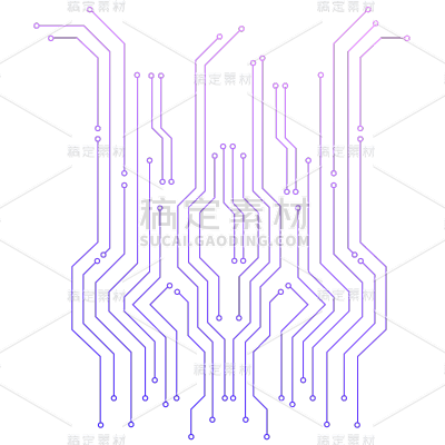 简约科技线路贴纸