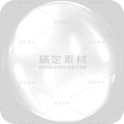 通用白色透明圆形气泡元素贴纸