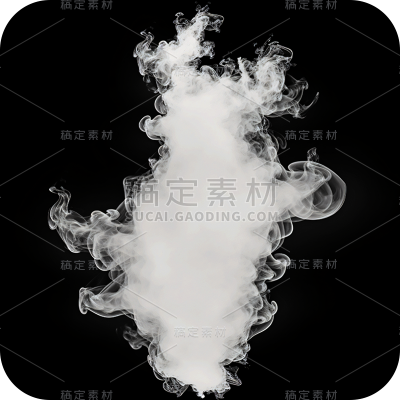 白色烟雾薄雾透明雾气迷雾云烟元素