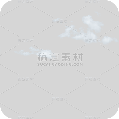 写实风格白云贴纸