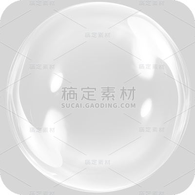 通用白色透明气泡冒泡元素贴纸