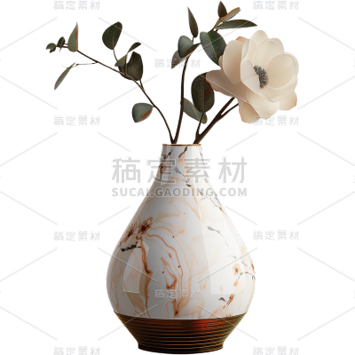 植物通用中式花瓶元素素材