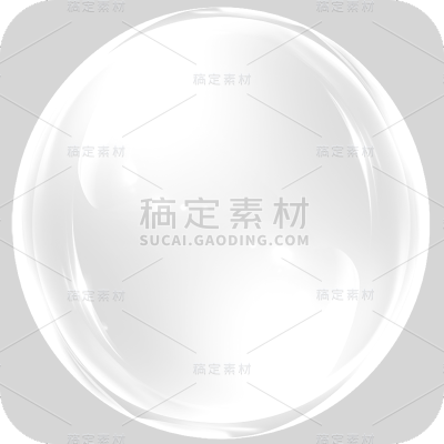 通用白色透明圆形气泡元素贴纸