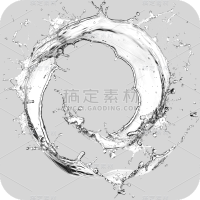 特效通用环形水花水元素素材