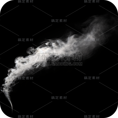 写实烟雾雾气白色有色气体元素贴纸