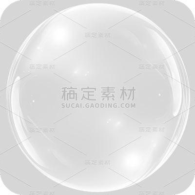 通用白色透明气泡冒泡元素贴纸