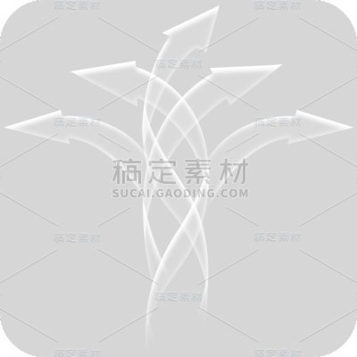 特效通用白色透气箭头图标元素素材