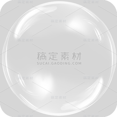 通用白色透明气泡冒泡元素贴纸