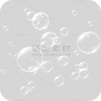 通用白色透明气泡冒泡元素贴纸