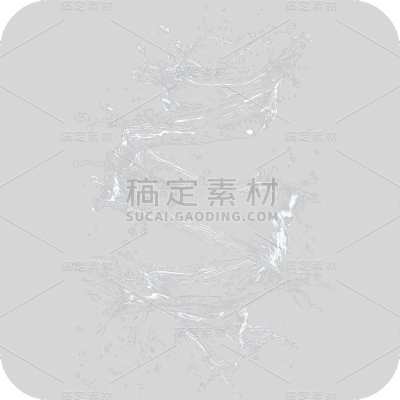 特效通用透明旋转水花元素素材