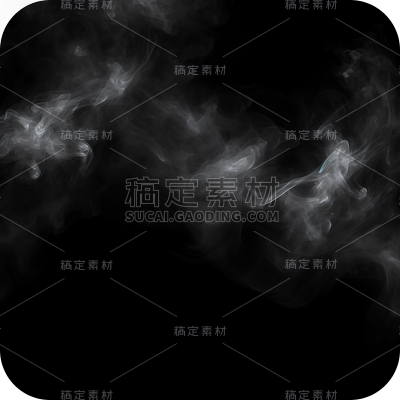 白色烟雾薄雾透明雾气迷雾云烟元素