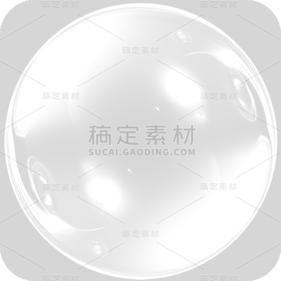 通用白色透明气泡冒泡元素贴纸