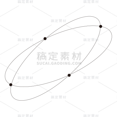 线性基础元素贴纸环球体