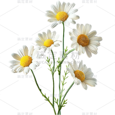 植物通用实景雏菊花花朵元素素材