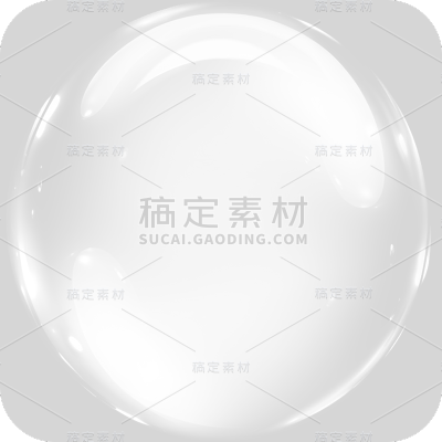通用白色透明气泡冒泡元素贴纸