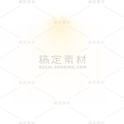 手绘-金色舞台灯光装饰元素7
