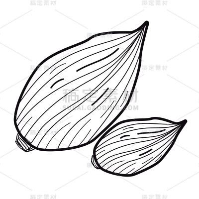 调味品线条贴纸