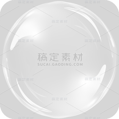 通用白色透明气泡冒泡元素贴纸