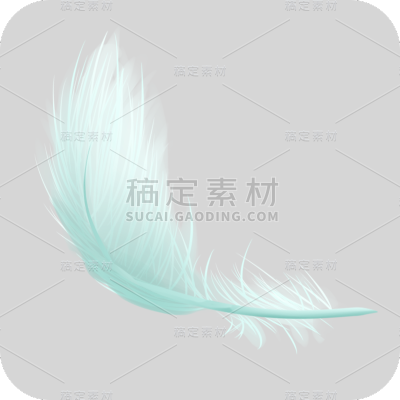 手绘=唯美装饰贴纸-羽毛