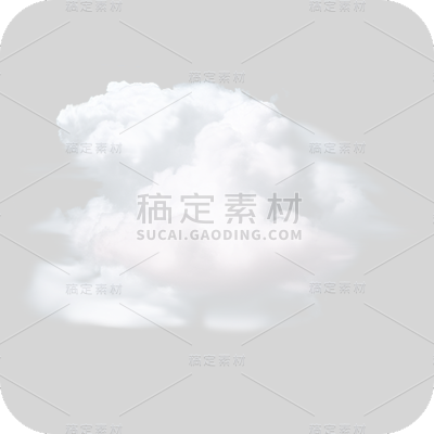 写实风格白云贴纸