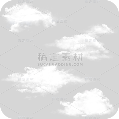 手绘卡通白色云朵元素1
