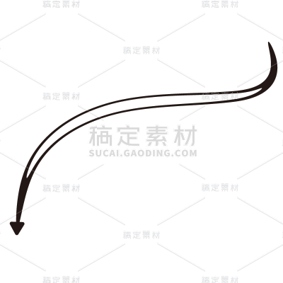 简笔画装饰元素贴纸-箭头1