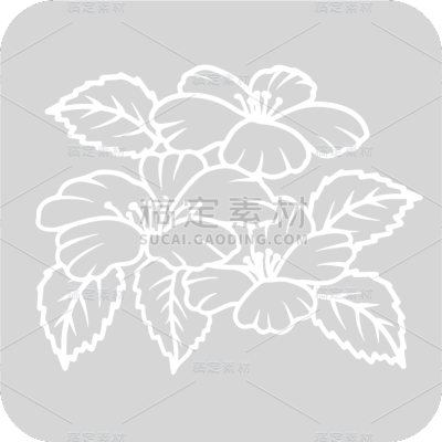 SVG-婚礼白色花卉元素贴纸