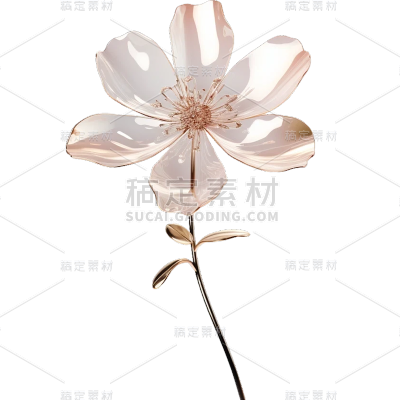 通用3D立体质感花朵元素