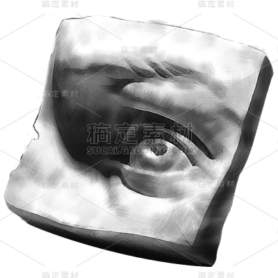 手绘-石膏五官贴纸-眼睛