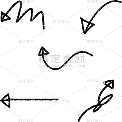 手绘卡通涂鸦箭头