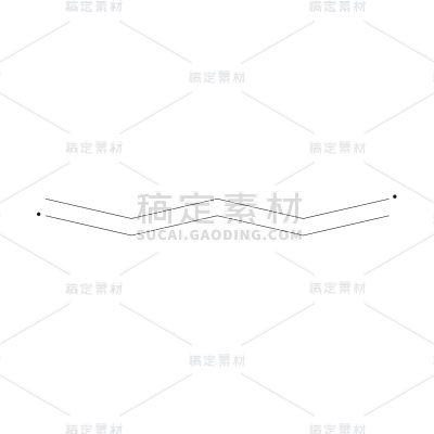 线性基础元素贴纸折线点