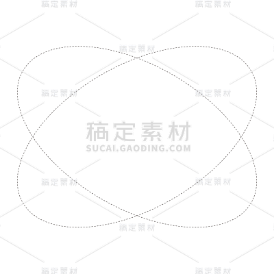 线性基础元素贴纸双圈环