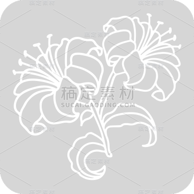 SVG-婚礼白色花卉元素贴纸