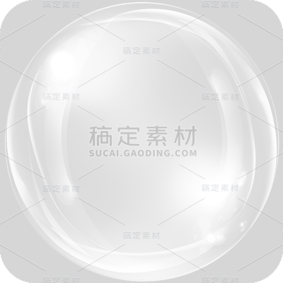 通用白色透明气泡冒泡元素贴纸