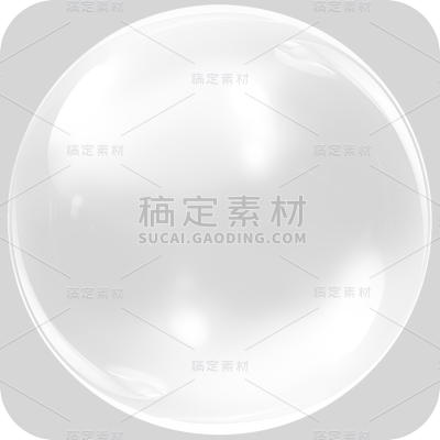 通用白色透明气泡冒泡元素贴纸
