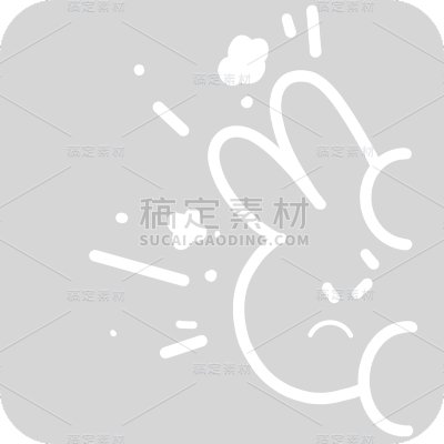 手绘氛围线条装饰兔子4