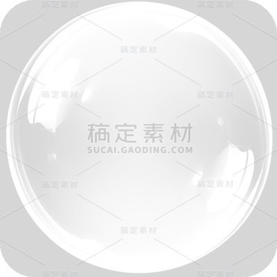 通用白色透明圆形气泡元素贴纸