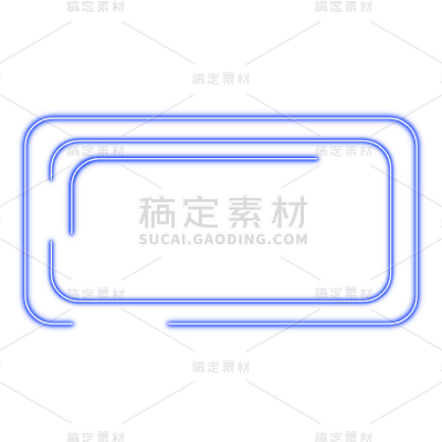 霓虹灯风文本框贴纸-SVG9