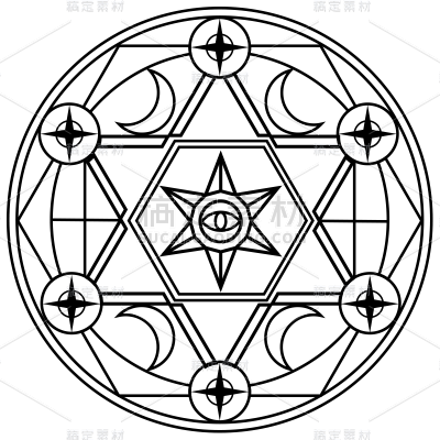 矢量-魔法光圈元素常规贴纸