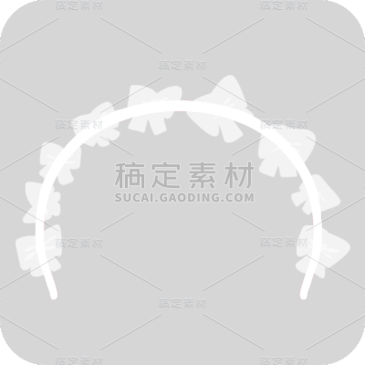 手绘-女生发饰贴纸-发箍