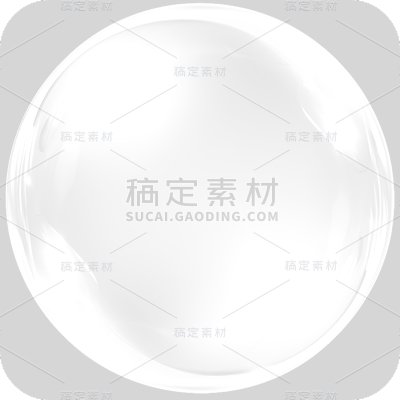 通用白色透明圆形气泡元素贴纸